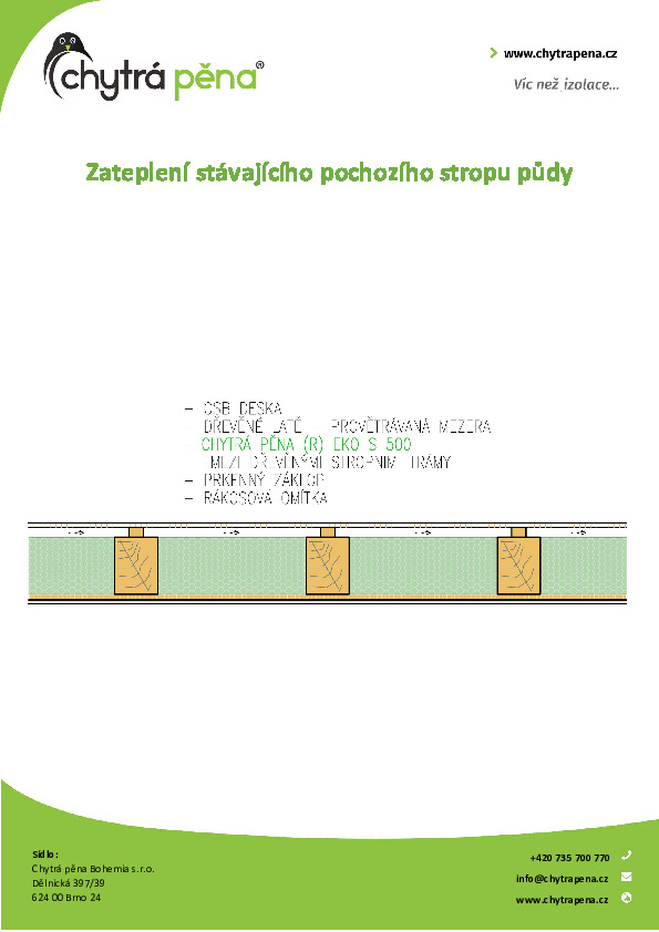 Odvětrání, stavajici pochozi strop